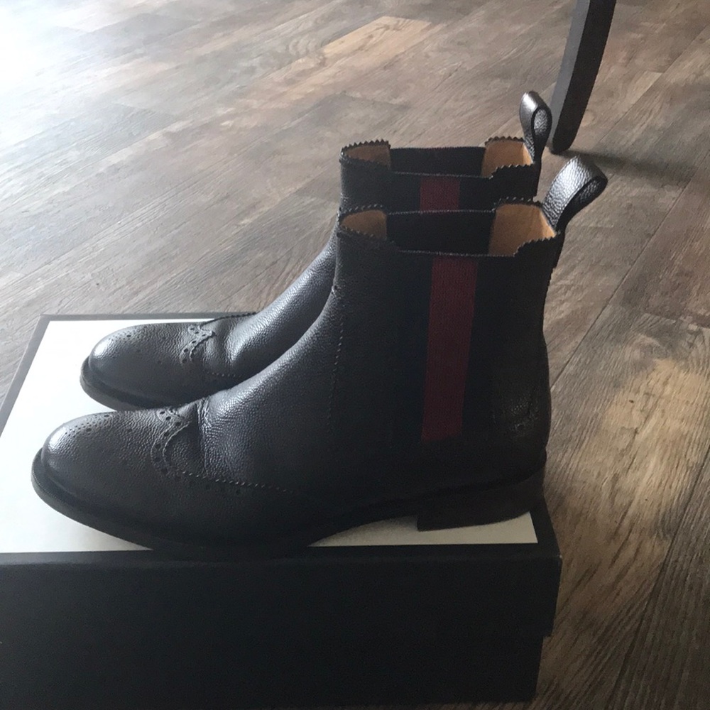 Gucci wing tip boots